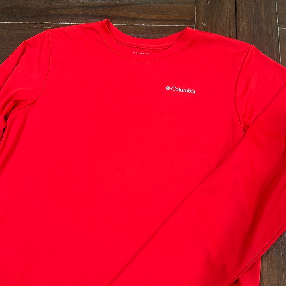 Columbia DriFit Fishing Shirt YXL Red